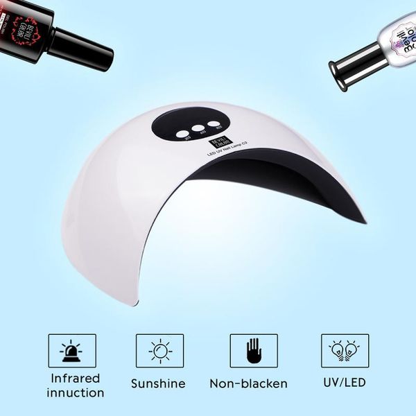 

nail dryers 36w tools uv led lamp smart timer auto sensor manicure for drying gel polish non-blacken quick-dry induction nails