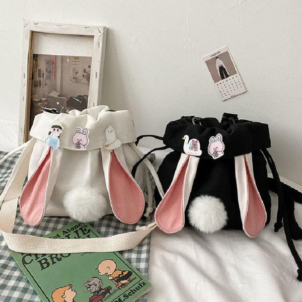

duffel bags canvas bag female student korean version of the wild cross-body shoulder ins japanese fairy cute girl