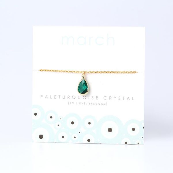 

pendant necklaces wish card 12 lucky color water rhinestone drop necklace for women jewelry birthday gift with cn237, Silver