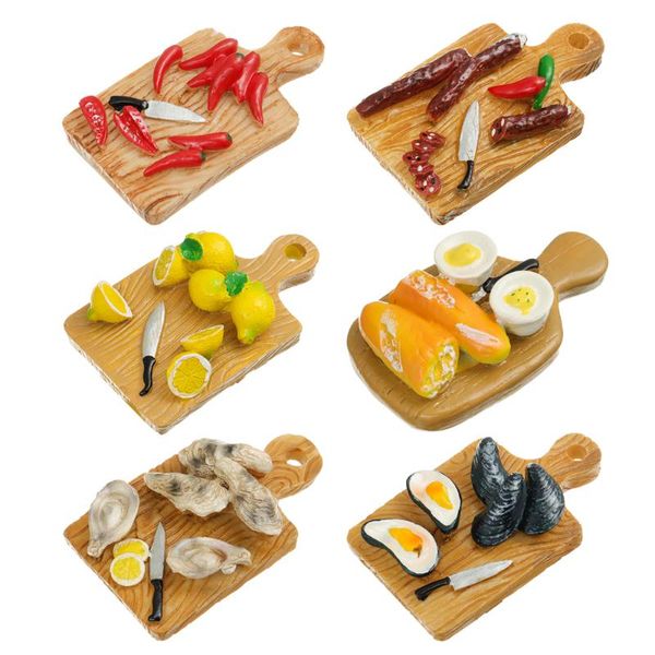 

fridge magnets resin cutting board refrigerator magnet mini simulation three-dimensional creative kitchen accessories dollhouse toys