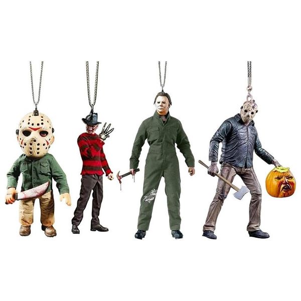 

car sponge rear mirror charms statues halloween scary killer sculptures hanging ornaments p interior decoration auto pendant