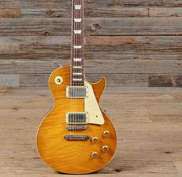

no relic,guitar with hardshell case,acefrehley, pointer under knobs one piece body, bone nut guitars