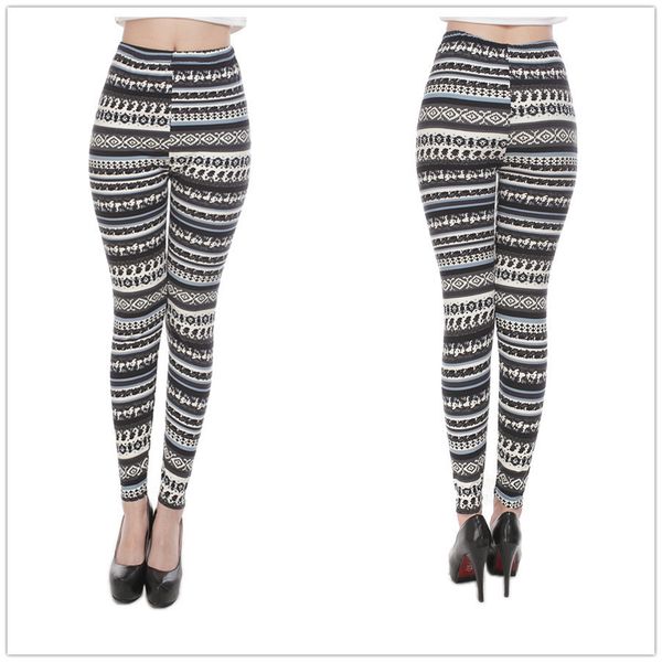 

leggings fashion 9515 super soft black and white zebra print capris vertical stripe