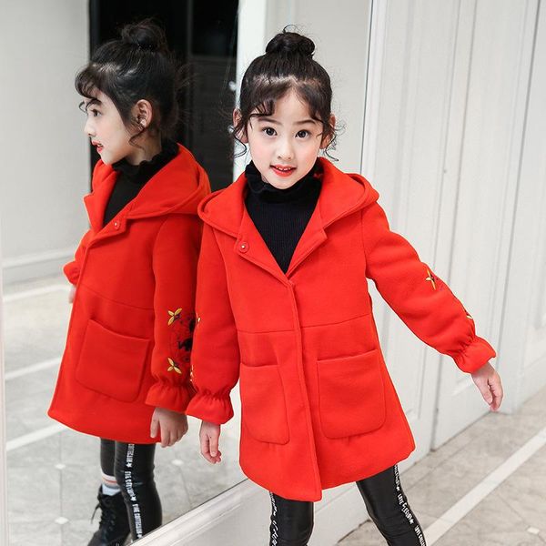 

cute jacket winter spring coat outerwear children clothes school kids costume teenage girl clothing woolen cloth high qualit, Blue;gray