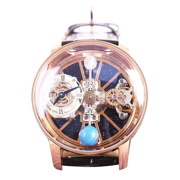 

wristwatches vintage double-sided mechanical watch birthday gift men's personality business automatic, Slivery;brown