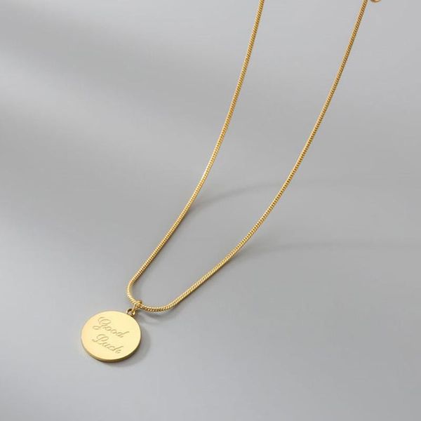 

pendant necklaces 2021 vintage necklace on neck gold chain women's coin jewelry gift fashion luxury for women, Silver