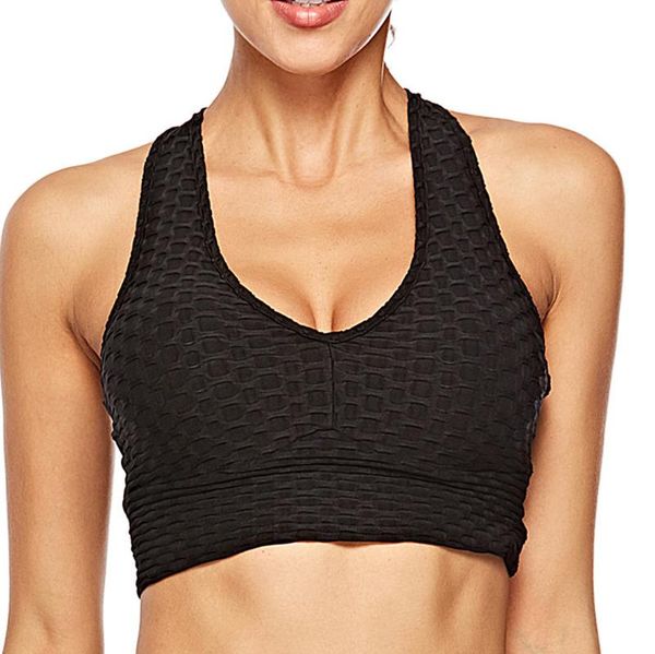 

yoga outfit womens solid sports bra skinny elastic sculpting underwear vest sport bralette gym clothing sujetadores