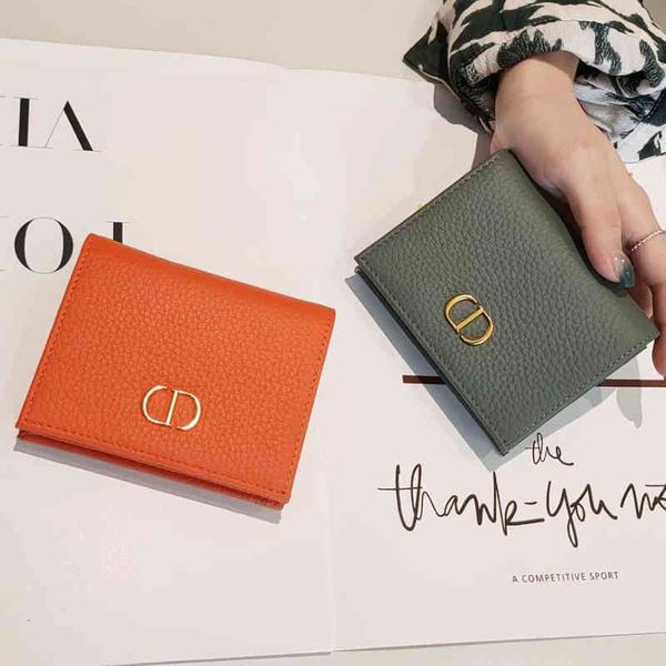 

wallets bags handbags short leather fashion two fold litchi card bag, Red;black