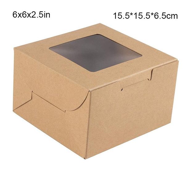 

gift wrap egg yolk cake packaging box window kraft paper for rt88