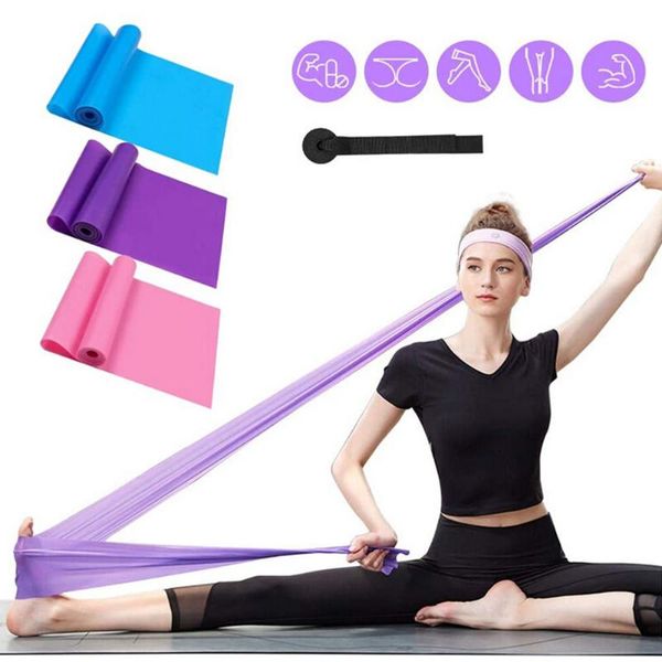 

yoga silicone elastic rope sports training pull home fitness resistance band + door anchor set bands