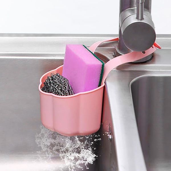 

storage baskets kitchen sink drain rack sponge soap debris plastic hanging basket faucet organizer shelf portable home tool
