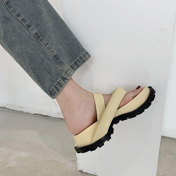 

summer flip flops platform sandals wedges shoes for women cool beige black female soft breathable slipper slippers