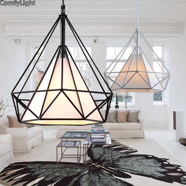 

pendant lamps retro vintage iron light hang lamp plated baked black indoor lighting lamparas for bar attic bookstore cage e27 holder