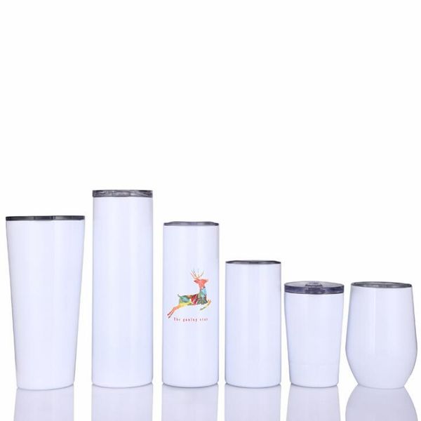 

30oz 20oz 15oz stainless steel straight cup tumbler heat transfer sublimation blanks fall resistant wear coffee mug water bottle
