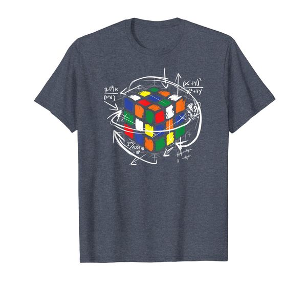 

colorful cube math t shirt, White;black