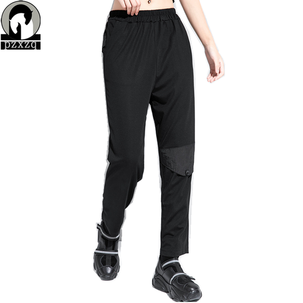 

women's pants & capris original elastic smooth fabric korean straig 2021 fashion casual women all-match suit loose harem, Black;white