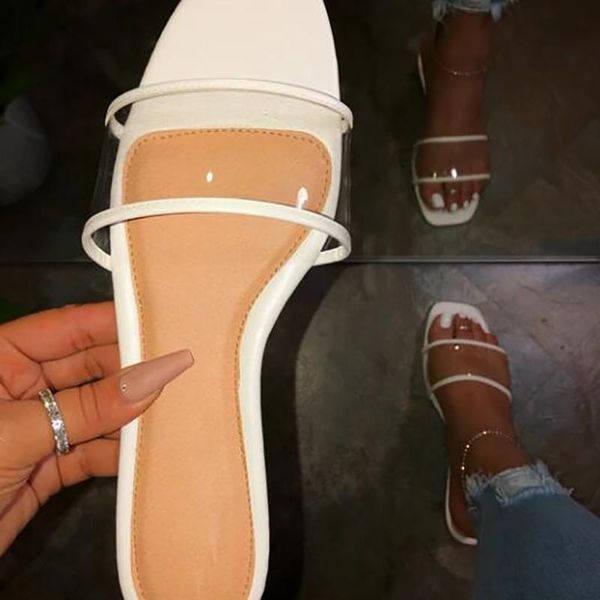 

summer sandals women 2021 flat heel rhinestone shoes outdoor beach slippers rubber bottom non-slip casual flip flop, Black