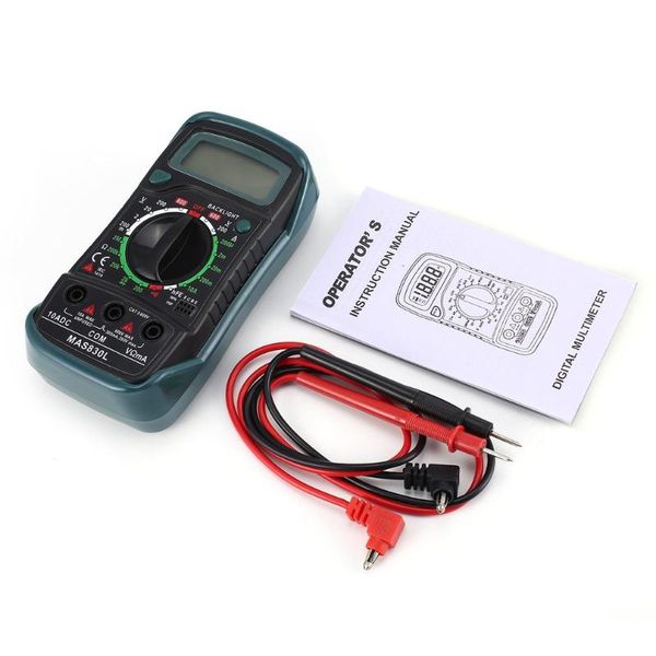 

multimeters mas830l mini pocket digital multimeter 1999 counts ac/dc volt amp ohm diode hfe continuity tester ammeter voltmeter