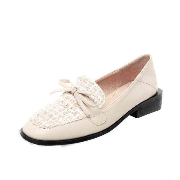 

high heels women's leather 2021 mary jane sho bow square head thick heel