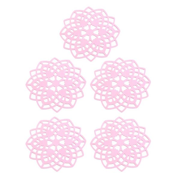 

mats & pads 5pcs hollow flower pattern table mat tpr place for pots pans kettle