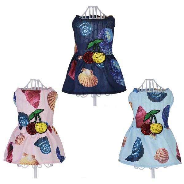 

leisure pet cloth spring and summer conch beach skirt dog