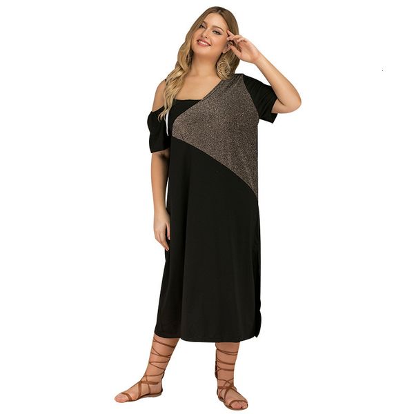 

dress brilliant silk from a shoulder strapless unbutton plus size sixth favorite summer women, Black;gray