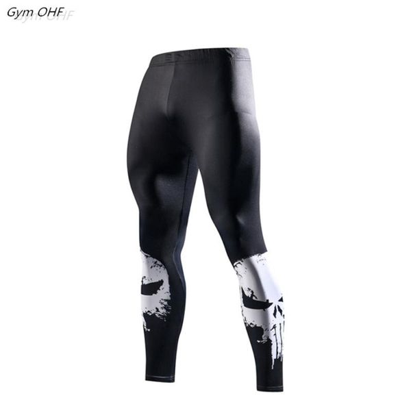 

running pants superher 3d print compression fitness tights men gym trained jogging quick dry trousers workout yoga bottoms, Black;blue