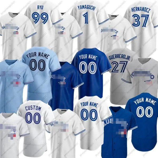 Personalizado 27 Vladimir Guerrero Jr. Jersey 2021 Jays George Bell Joe Carter Roberto Alomar Justin Smoak Morris Martin Donaldson Jerseys de beisebol