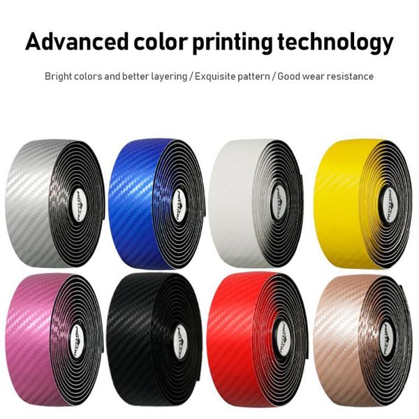 

bike handlebars &components motsuv road handlebar strap pu carbon pattern high elastic eva non-slip breathable absorption bicycle wrap