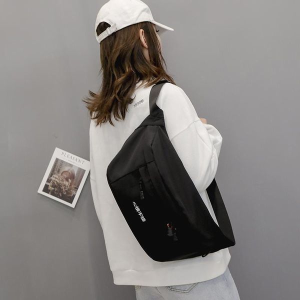 

hip hop women's waist bag female canvas waterproof belt bag large capacity fanny pack strap shoulder crossbody chest bags