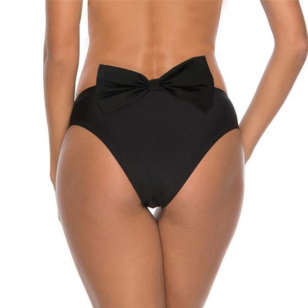 Costumi da bagno da donna SAKKUS 2021 Costume da bagno bikini da donna sexy Fiocco nero Pantaloni da spiaggia con fondo brasiliano corto estivo S-XL