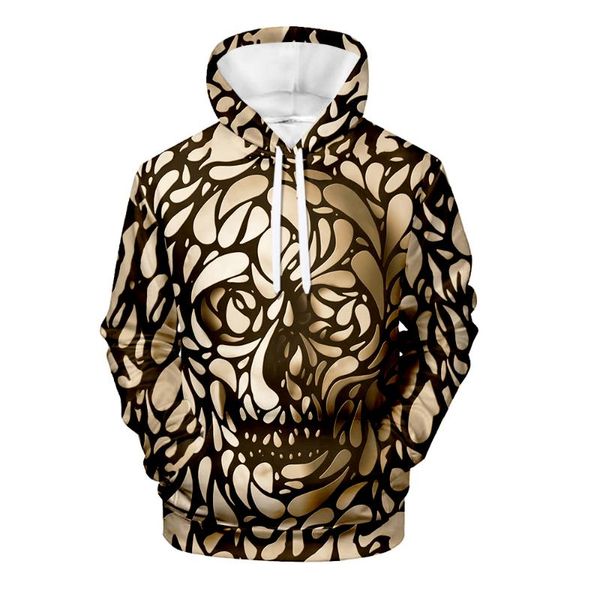 

men's hoodies & sweatshirts cross-border skull print series printed male cosplay hooded jacket, Black