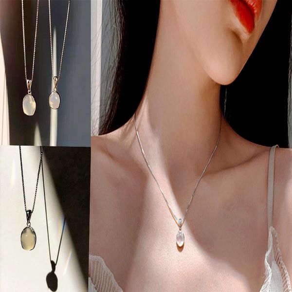 

pendant necklaces crystal for women teens girls korean fashion elegant style clavicle necklace jewelry gifts, Silver