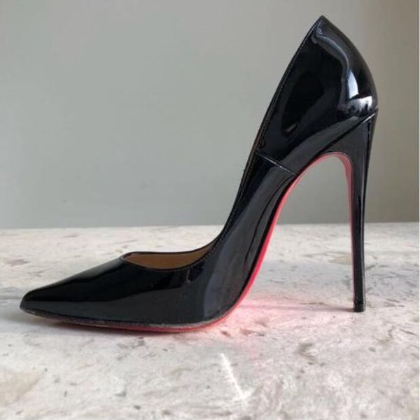 

dress shoes so kate brand women pumps 2021 luxury red heel bottoms pointed toe classics 8  12cm high lady wedding 44, Black