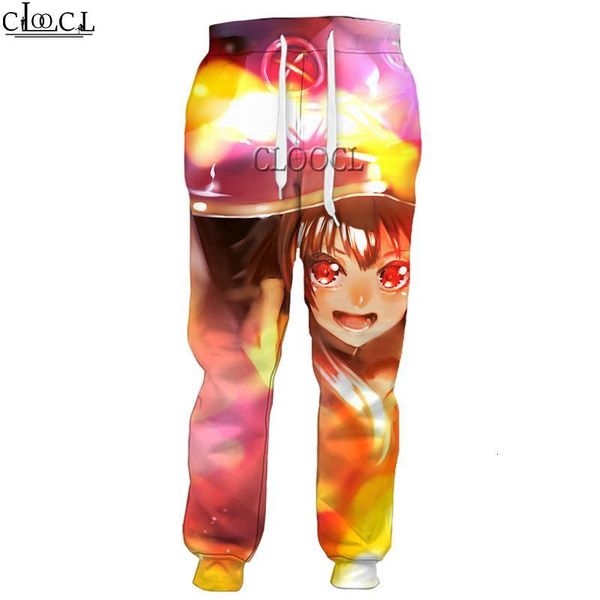 

men's hx classic anime girl megumin konosuba 3d print men women pants fashion casual harajuku all-match trousers drop shipping, Black