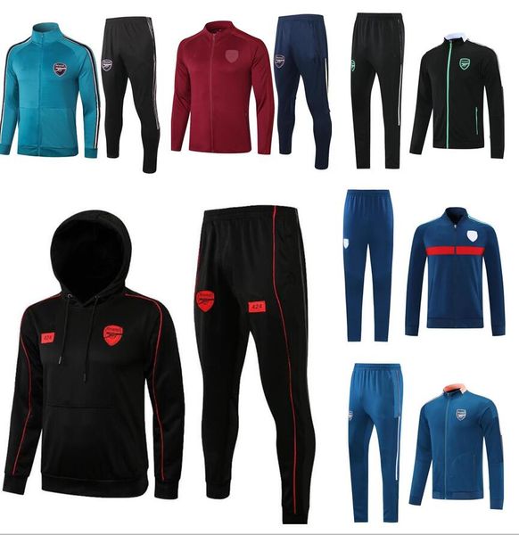 

mens arsen soccer tracksuit football training 2021 2022 men zip jacket hoodie jogging jersey survtement chandal, Black