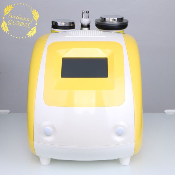 

classical yellow color 40k 25k cavitation slimming machine rf radio frequency weight loss super power equipment