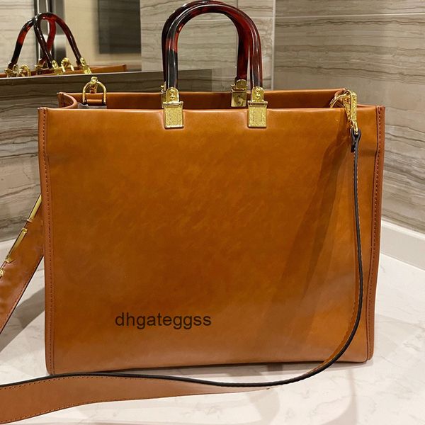 

handbags designers sunshine tote bag 35cm woman handbags shopping bags genuine leather fashion letter handle totes travel weekend yy