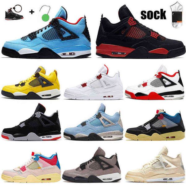 

2021 jumpman 4 travis scotts sail 4s mens womens basketball shoes retro white oreo off black cat taupe haze red thunder trainers sneakers da