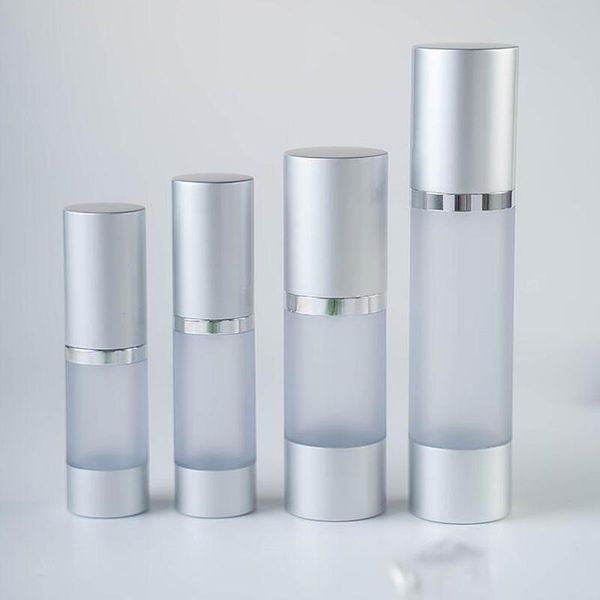 

storage bottles & jars 30ml frosted as+pp plastic airless pump bottle 50ml vacuum refillable lotion packaging for liquid makeup cream