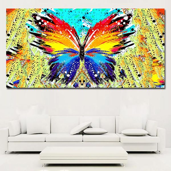 

abstract splatter paintings colorful butterfly paintings wall art prints printing posters picture for living room home decor