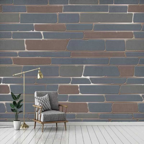 

wallpapers milofi manufacturers custom abstract geometric lines brick pattern background wallpaper mural