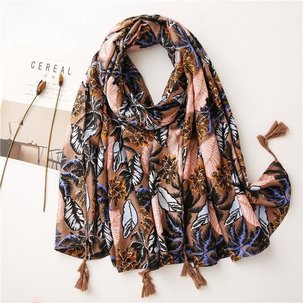 

scarves 2021 brand women scarf fashion print cotton feeling spring winter warm hijabs lady pashmina foulard bandana, Blue;gray