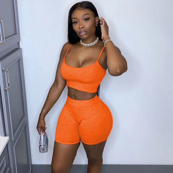 

pant casual two set women clothing summer tracksuit crop and biker shorts 2 piece sets womens outfits ensemble femme b85l, White