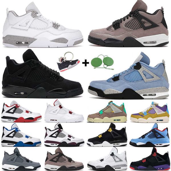 

men women basketball shoes 4 4s desert moss university blue white oreo taupe haze black cat bred cool grey mens trainers sports sneakers