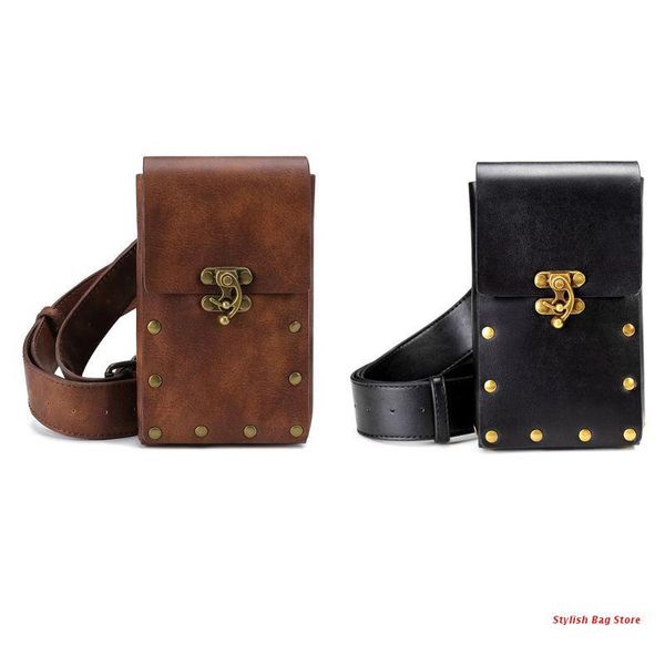 

steampunk hiking waist bag women multifunction men belt bags mobile phone pouch
