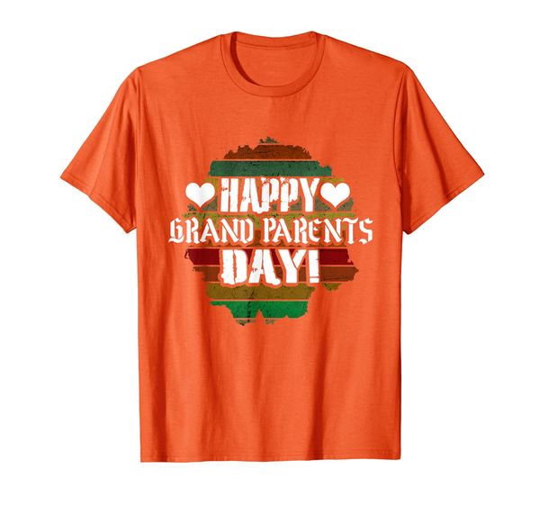 

vintage distressed happy grand parents day t-shirt, White;black