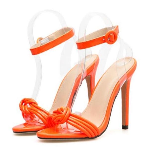 

dress shoes summer heel high heels sandals lady pumps round toe pu 11.5cm thin buckle strap shallow butterfly-knot, Black