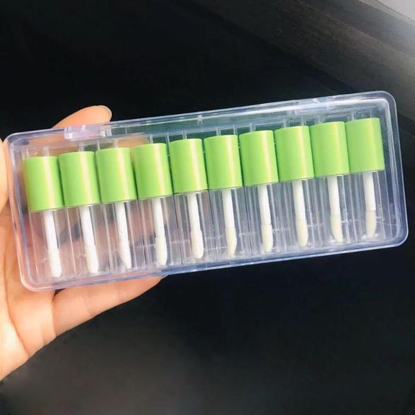

storage bottles & jars 10/50/100pcs 3ml empty lip gloss tubes green,white cap glaze container mini sample vials cosmetic packing bottle
