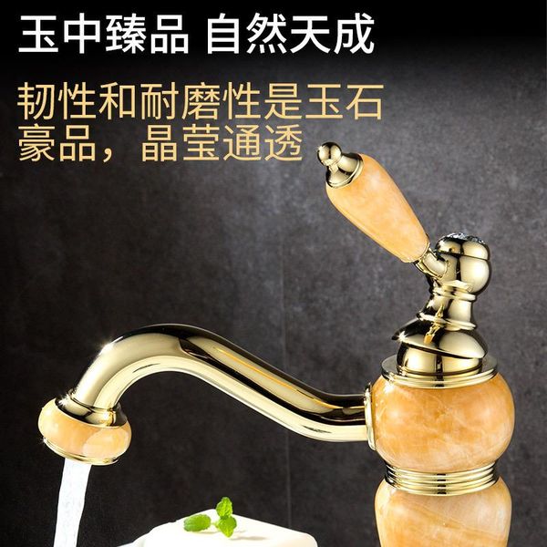 

bathroom sink faucets faucet european natural jade copper water grifo tap
